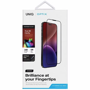 Uniq Optix Vivid glass jaoks iPhone 15 / 14 Pro with applicator