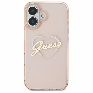 Guess IML Heart iPhone 16 Ümbris - roosa