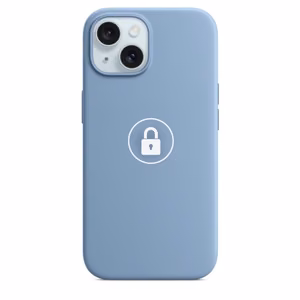 Telefoni ümbris "Silicone Case v2" iPhone 15 Plus / Winter Blue / pakendis