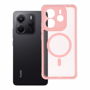 Ümbris Xiaomi Redmi Note 14 5G jaoks, Full Matte Mag Cover, ühildub MagSafe'iga, heleroosa