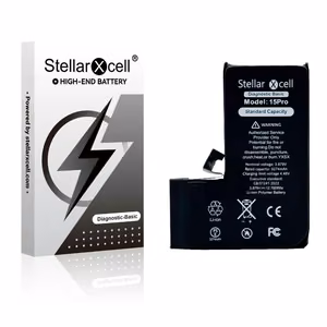 StellarXcell Diagnostic aku Apple iPhone 15 Pro jaoks, 3274 mAh (standardne mahutavus + kvaliteetne BMS-i koopia)