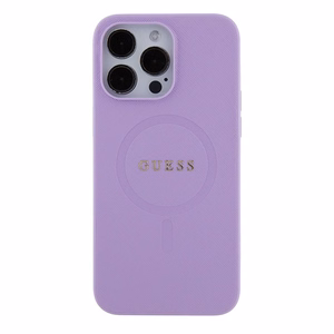 Guess GUHMP15XPSAHMCU iPhone 15 Pro Max 6.7" фиолетовый/фиолетовый жёсткий чехол Saffiano MagSafe