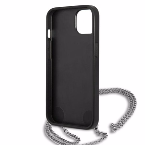 Karl Lagerfeld Leather Textured and Chain Ümbris jaoks iPhone 13 / 14 / 15 6.1" - must