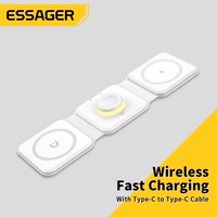 Juhtmevaba Laadija Essager "Nuo 3in1" Valge 15W (iPhone / Apple Watch / Airpods / Night Lamp)