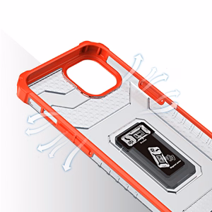 Crystal Ring Case прочный защитный чехол с подставкой для iPhone 12 mini красный