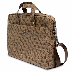 Guess Saffiano 4G Triangle Logo bag jaoks a 16'' laptop - brown