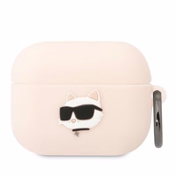 Karl Lagerfeld KLAPRUNCHP AirPods Pro cover roosa/roosa Silicone Choupette Head 3D