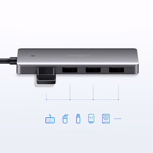 Ugreen USB Type C Jaotur - 4x USB 3.2 Gen 1 USB-C toitepordi halliga (CM219 70336)