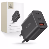 Tech-Protect NC30W laadija 2x USB-C PD 30W / USB-A QC 3.0 - must