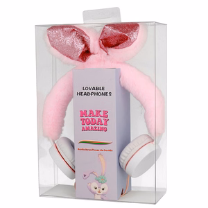 GJBY kõrvaklapid - Plush RABBIT Roosa