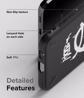 Ringke Onyx Design vastupidav TPU kate Samsung Galaxy S22 + (S22 Plus) must (Graffiti) ()