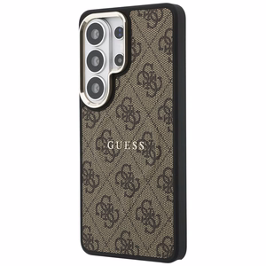 GUESS ümbris for SAMSUNG S26 Ultra GUHMS26LP4MSEGCW (4G Embossed Ring MagSafe) pruun