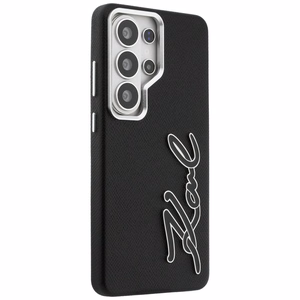 Karl Lagerfeld ümbris Grained Signature Metal Resin Logo Samsung Galaxy S26 Ultra must