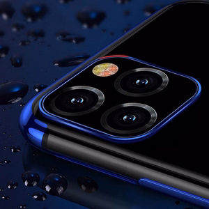 Selge värviga ümbris geel TPU galvaaniline raam Cover for Xiaomi Mi 11 must