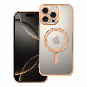 Чехол для iPhone 16 PRO MAX Electro Mag Cover совместимый с MagSafe золотой