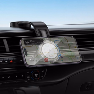 HOCO car Hoidja with Juhtmevaba charging jaoks center console compatible with MagSafe 15W HW29 must metal hall