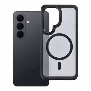 Чехол для Samsung S26 Forcell F-Protect Smoke Hybrid Premium совместимый с MagSafe черный
