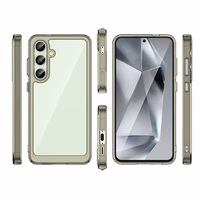 Outer Space Ümbris with Gel Frame jaoks Samsung Galaxy S24 FE - Clear must