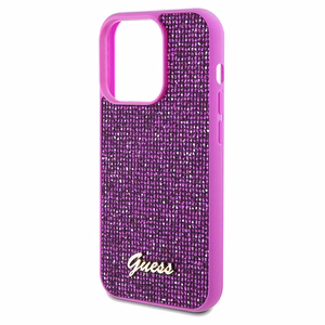 Guess Disco Metal Script ümbris jaoks iPhone 14 Pro Max - fuchsia