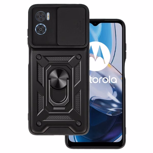 Slide Camera Armor Ümbris jaoks Motorola Moto E22/E22i Must