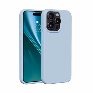 Etteri Silicone чехол iPhone 15 Pro Max 6,7" светло-голубой
