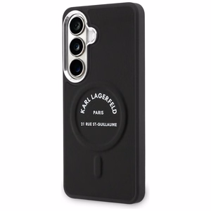 Karl Lagerfeld Embossed Ring RSG Logo MagSafe ümbris Samsung Galaxy S26+ must