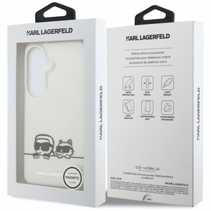 Karl Lagerfeld ümbris IML Peekaboo Karl ja Choupette MagSafe Samsung Galaxy S26 Plus jaoks läbipaistev