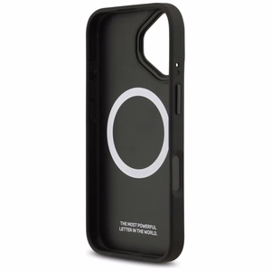 BMW чехол для iPhone 17 совместимый с MagSafe BMHMP17S25PCPSKR (PU Perfotated Stripe Logo) красный