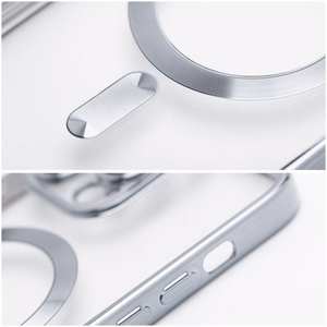 ELECTRO MAG COVER case compatible with MagSafe jaoks SAMSUNG S25 hõbedane