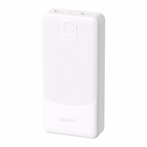 Powerbank Dudao K10Pro 2.4A 20000mAh 2 x USB-A - valge