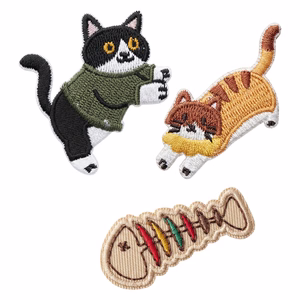 Нашивка кот 2, комплект 3pcs