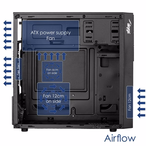 Akyga Obudowa Micro ATX AK19BK USB-C + USB 3.0 + 2x USB 2.0 czarna bez PSu Micro Tower Black