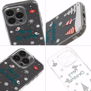 TEL PROTECT Christmas Ümbris jaoks Iphone 13 Pro Max Design 4 Clear
