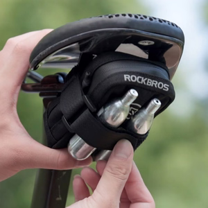 Rockbros mini sadulakott CO2 ballooni hoidjaga - must/roheline