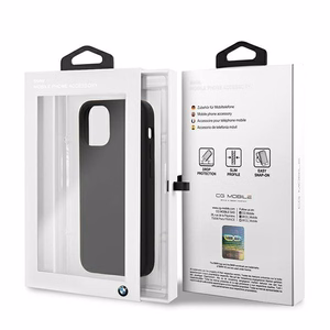 BMW Silikoonist allkirjastatud ümbris iPhone 12 mini jaoks - must