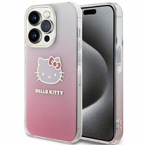 Hello Kitty IML Gradient Electrop Kitty Head ümbris jaoks iPhone 14 Pro - roosa