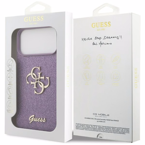 Guess Fixed Glitter Big 4G ümbris jaoks iPhone 17 Pro Max - lilla