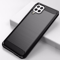 Carbon Case Paindlik kate TPU ümbris Samsung Galaxy A22 4G musta