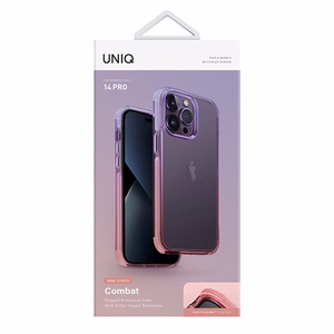 Uniq Combat Duo ümbris jaoks iPhone 14 Pro - lilac and roosa