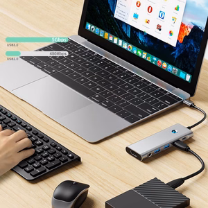 Tech-Protect HB04 HUB Adapter 9in1 USB-C + USB2.0 + USB3.0 + HDMI 4K 60Hz + SD / TF + PD100W + AV3.5 - hall