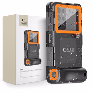 TECH-PROTECT IPX8 UNIVERSAL SUKELDUMISE VEEKINDEL ÜMBRIS MUST/ORANŽ