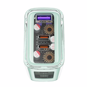 Acefast Laadija GaN 65W 3 ports (1xUSB, 2xUSB C) hall (A45)