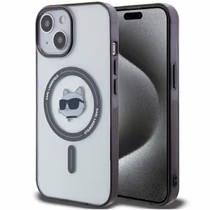 Karl Lagerfeld KLHMP15SHCHNOTK iPhone 15 6.1" läbipaistev hardcase IML Choupette`s Head MagSafe