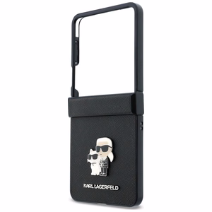 Must Karl Lagerfeld Saffiano Karl & Choupette Pin ümbris Samsung Galaxy Z Flip8 telefonile