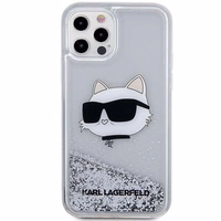 Karl Lagerfeld KLHCP12MLNHCCS iPhone 12/ 12 Pro 6.1" hõbedane/hõbedane hardcase Glitter Choupette Head