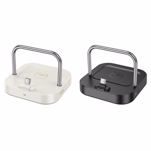 Desktop laadija Hoco 2in1 USB C PD QC 3A 30W + juhtmevaba charging 5W CQ16B milky valge