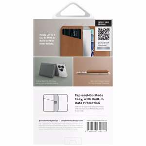 Uniq Lyden DS RFID-kaitsega MagSafe magnetiline telefoni kaarditasku koos toega – pruun