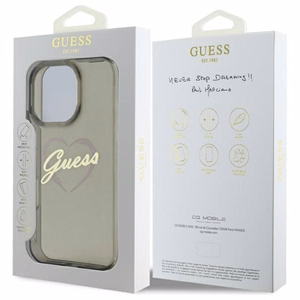Guess IML Heart Ümbris jaoks iPhone 16 Pro Max - must