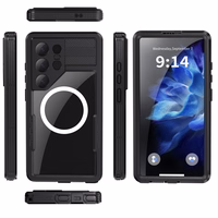 Waterproof case SHELLBOX MARS koos metall rõngas jaoks SAMSUNG S25 Ultra must