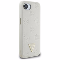Guess Grained Hot Stamp Peony Triangle Logo MagSafe ümbris jaoks iPhone 16e - beige
